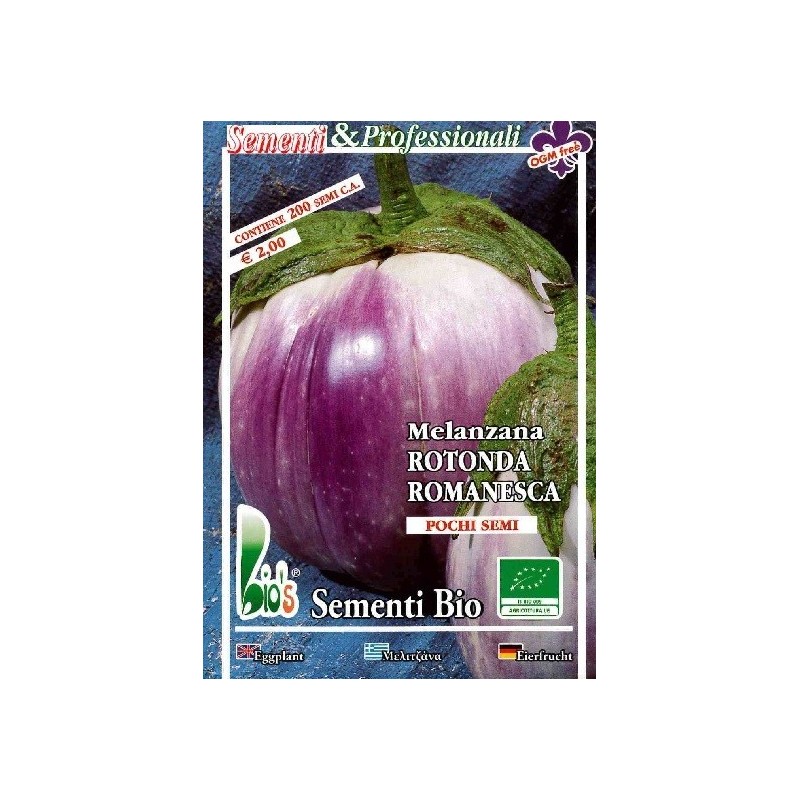 berenjena redonda romanesca - semillas ecologicas