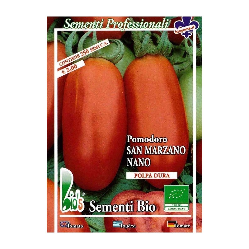 tomate San Marzano mata baja (semillas ecolÃ³gicas)