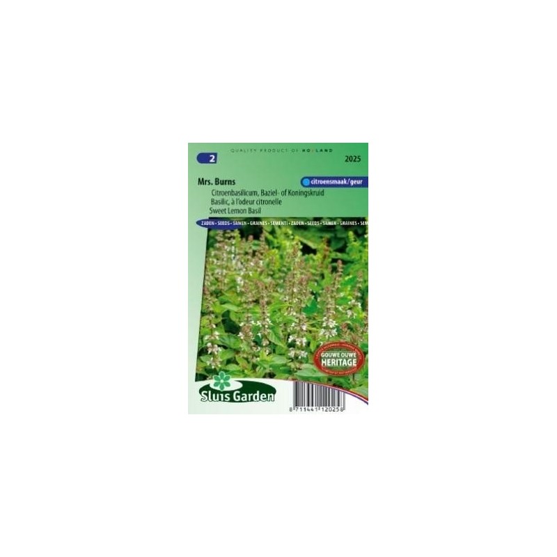 Albahaca limÃ³n de la seÃ±ora Burns