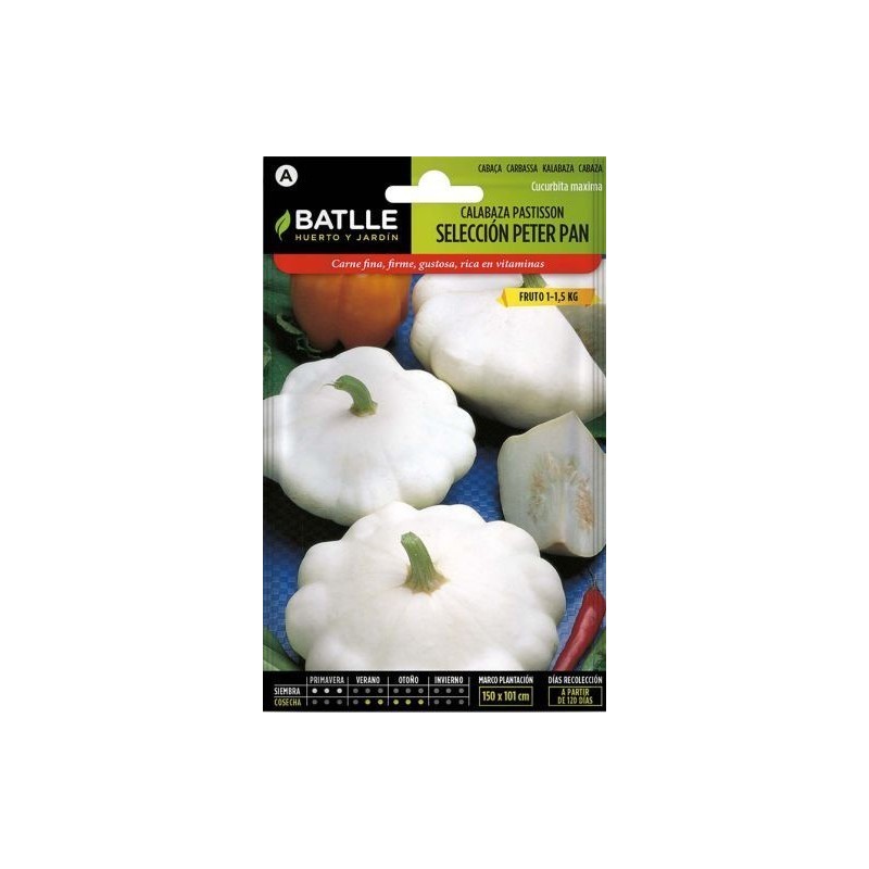 Calabaza Patisson Blanca Peter Pan