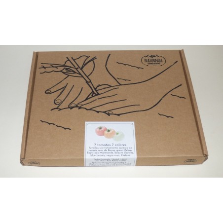 Caja semillas 7 tomates 7 colores