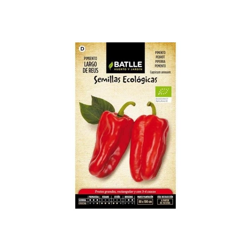 pimiento largo de Reus - semillas ecolÃ³gicas